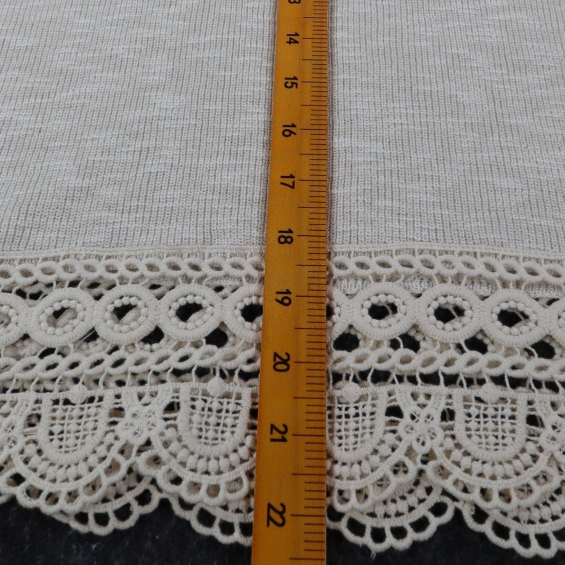My Michelle Tank Top XL Ivory Cotton Blend Crochet Lace Hem Boho Sleeveless - take2supply