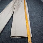 Vintage 90s High Rise Pleated Trousers Womens 11/12 Beige Wide Leg Made in USA - take2supply