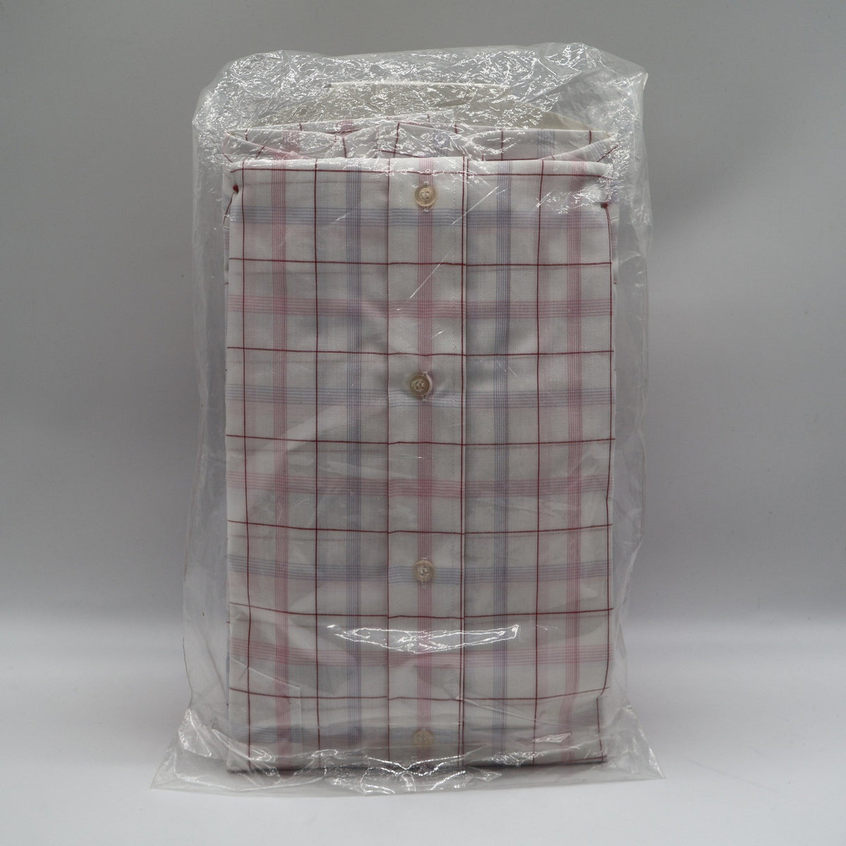 Mark VII Dress Shirt Mens 15.5 34/35 Vintage Plaid Tailored White Red Blue NEW - take2supply