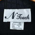 N Touch Jacket Womens 10 Black Textured Puckered Zip Front Mock Neck NWT - take2supply