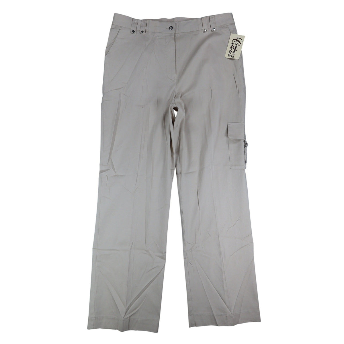 Company Collection Cargo Pants Womens 12 Beige Cotton Stretch Straight Leg NWT - take2supply