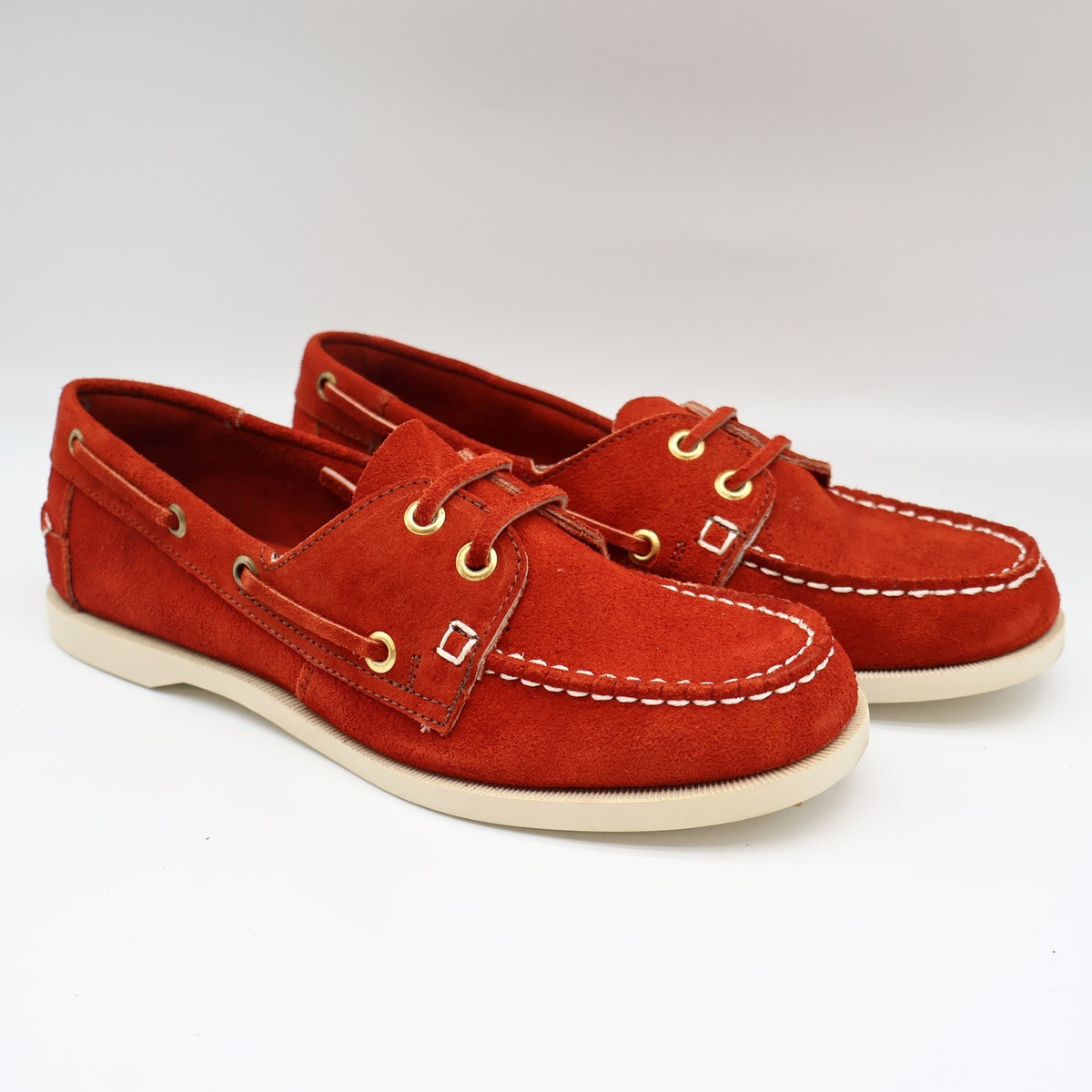 Vintage Boat Shoes Mens 8 Rust Red Suede Deadstock Mexico Moccasin W54421 - take2supply