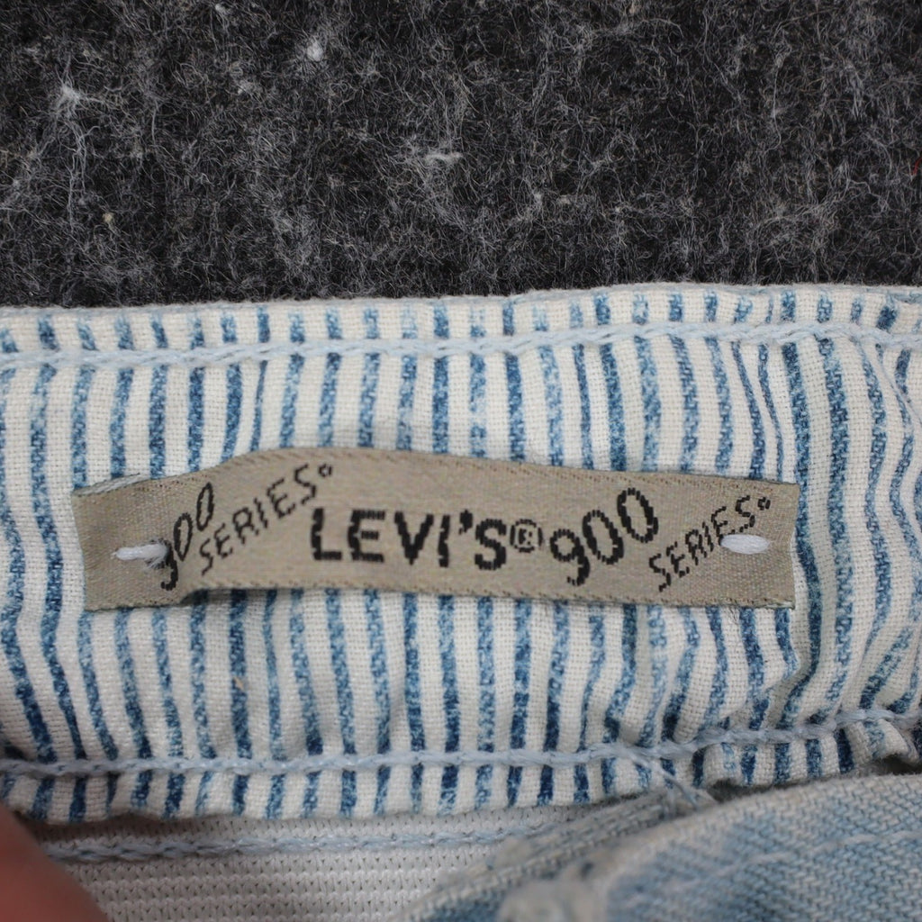 Levi's 917 Denim Shorts Girls 12 Vintage 90s Light Wash Cinch Waist Made in USA - take2supply