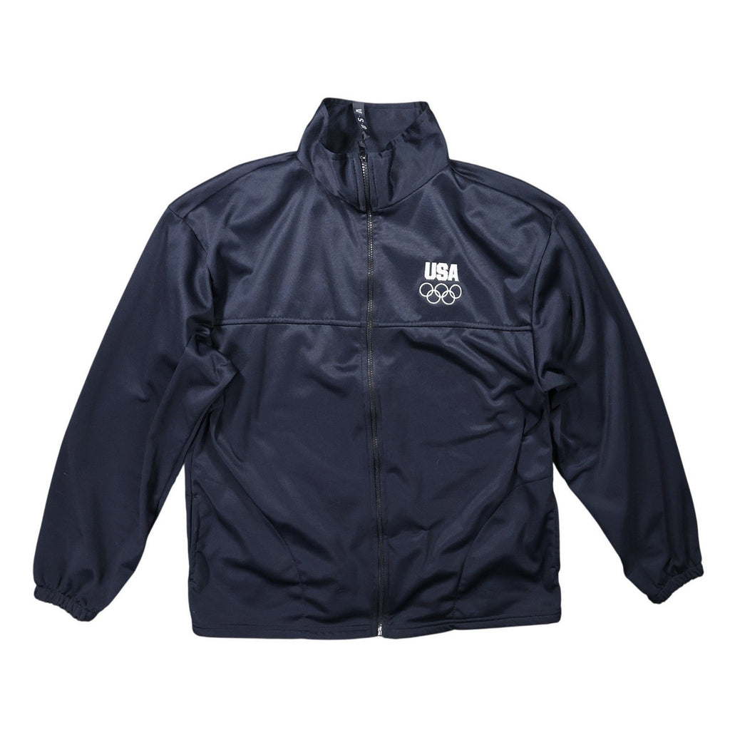 United States Olympic Committee Track Jacket Mens XL Navy Blue Excellent Vintage - take2supply