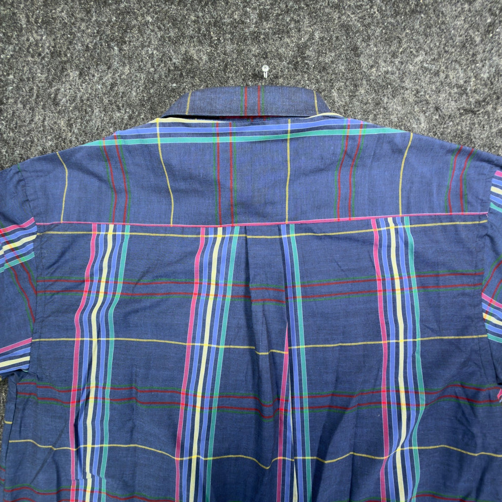 Salmon River Traders 90s Plaid Shirt Mens XL Blue Cotton Blend New C446 - take2supply