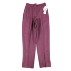 Lucia Dress Pants Womens 10 Burgundy Falling Leaves Crepe Lined High Rise New - take2supply