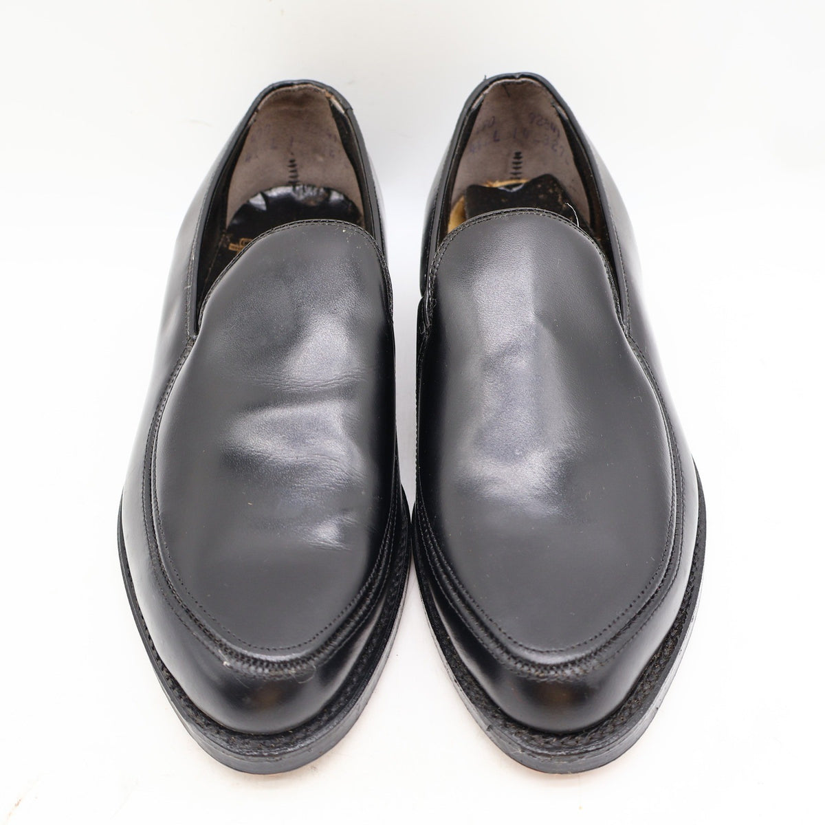 Cedar Crest Loafers Mens 7D Vintage Black Leather Moc Toe Deadstock 14 3270 - take2supply