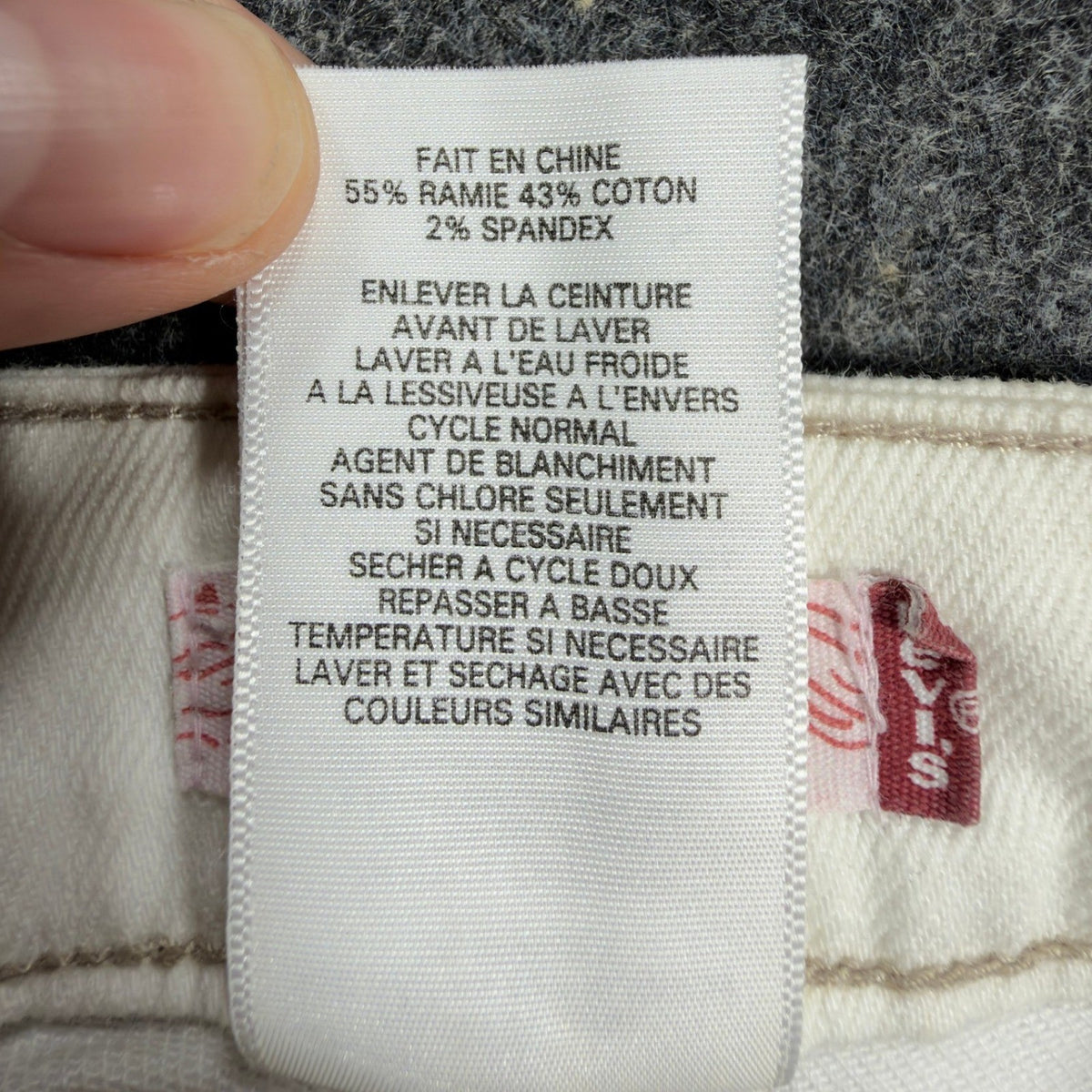 Levi's Y2K Denim Bermuda Shorts Girls 10 White Ramie Blend NWT - take2supply