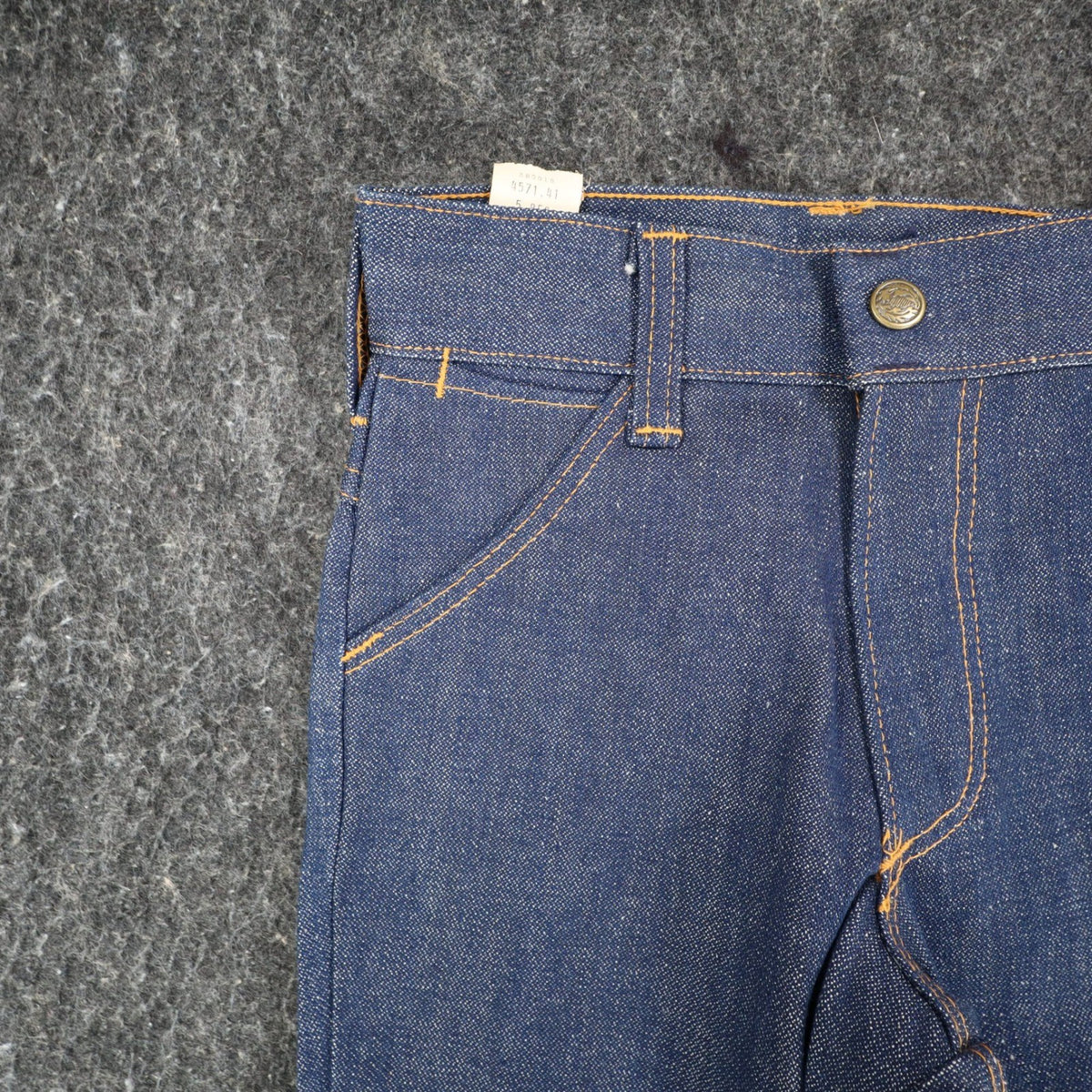 Key Vintage 70s Bell Bottom Jeans Kids 5 Reg Indigo Nu-Weave Denim Deadstock NOS - take2supply