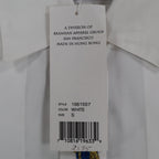 Shirtworks Christmas Shirt Womens S White Embroidered NWT NOS - take2supply