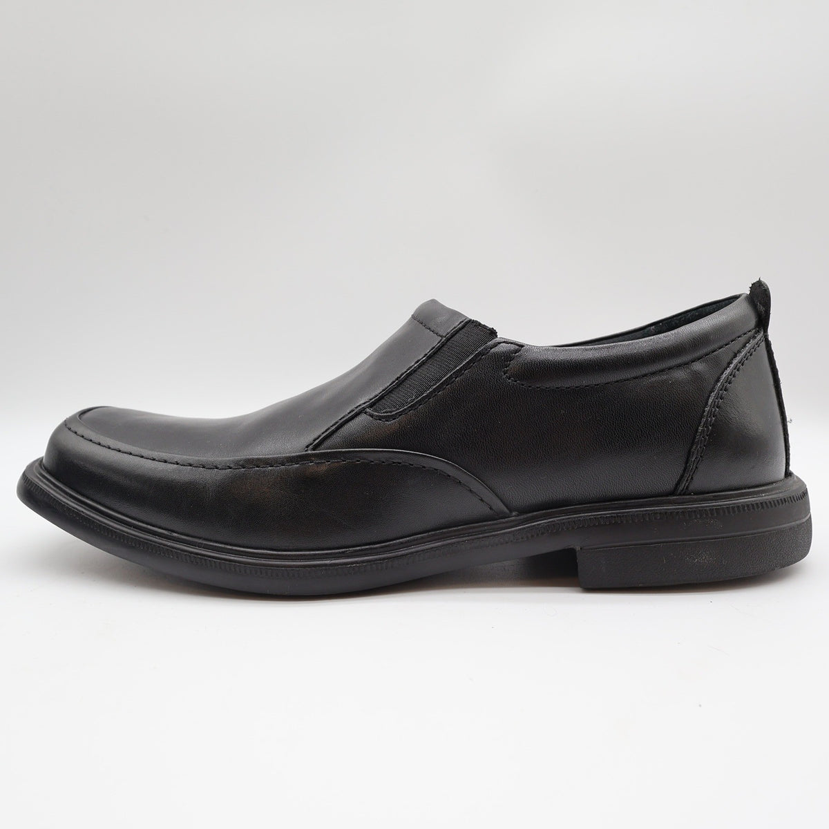 Hush Puppies Platon Hopper Mens 10 Wide Black Leather Slip On Loafer HM01686-001 - take2supply