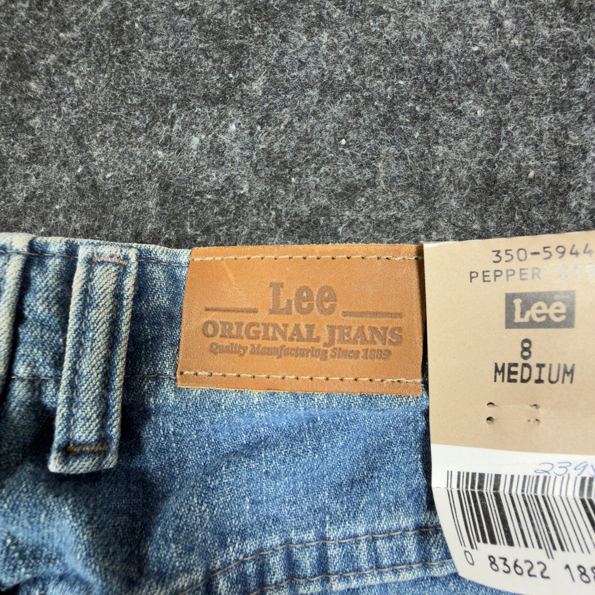 Lee Y2K Side Elastic Jeans Womens 8 Medium Blue Denim NWT Pepper Stone Relaxed - take2supply