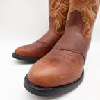 Old West 1936 Western Boots Kids 3.0 Brown Leather NWT - take2supply