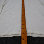 Carolyn Taylor Essentials Women Large White V-Neck Scallop Trim Knit Sweater NWT - take2supply