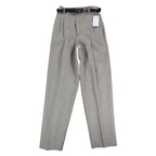 Christy Girl Dori Adler Pants Womens 12 Tan Black Belted Pleated USA NWT NOS - take2supply