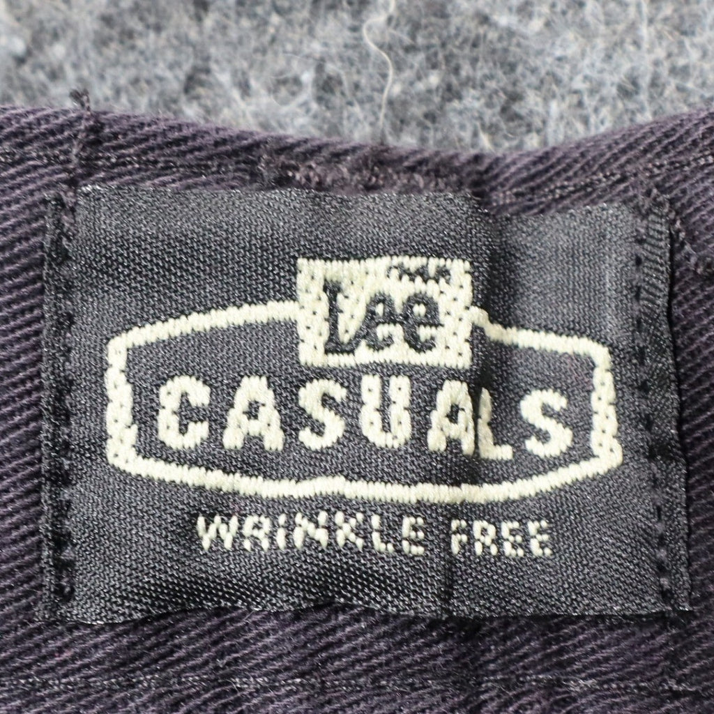 Lee Casuals Pants Womens 8 Short Vintage 90s Purple Cotton Double Pleat Trousers - take2supply