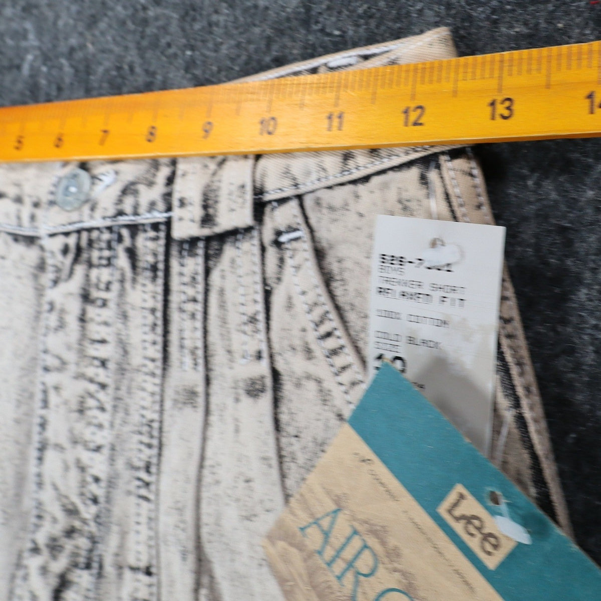 Lee Trekker Short Boys 10 Vintage 90s Cold Black Acid Wash Relaxed Fit Denim - take2supply