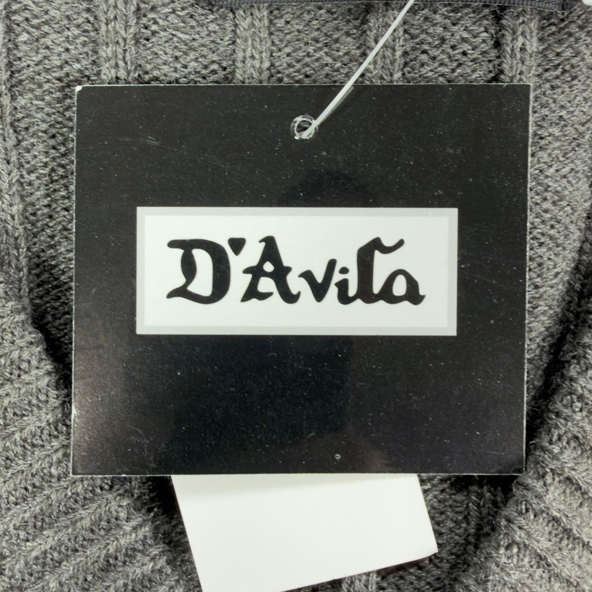 D'Avila Vintage Y2K Sweater Vest Mens Medium Gray Acrylic NWT C528 - take2supply