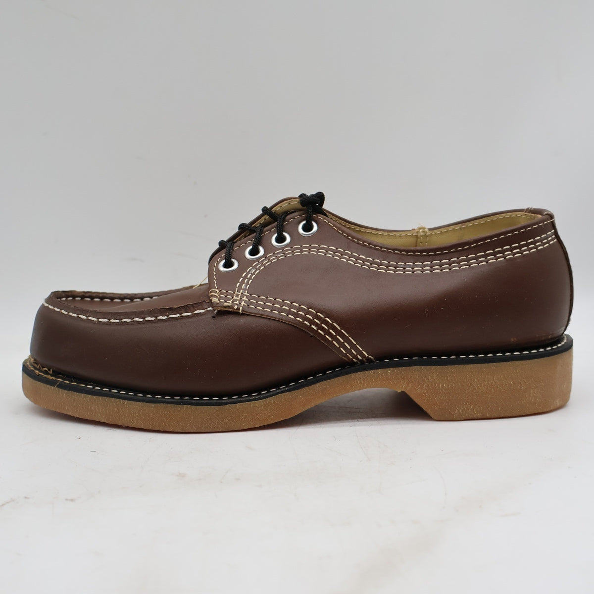 Cedar Crest Service Shoes Mens 6.5 Brown Leather Vintage Moc Toe Oxford Work - take2supply