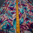 Xtrovert Skirt Womens 10 Vintage 90s Rayon Tropical Floral Pleated Midi USA NEW - take2supply