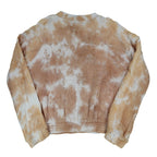 Hem & Thread Womens L Tan Cream Tie Dye Cotton Gauze Snap Bomber Jacket NWT - take2supply