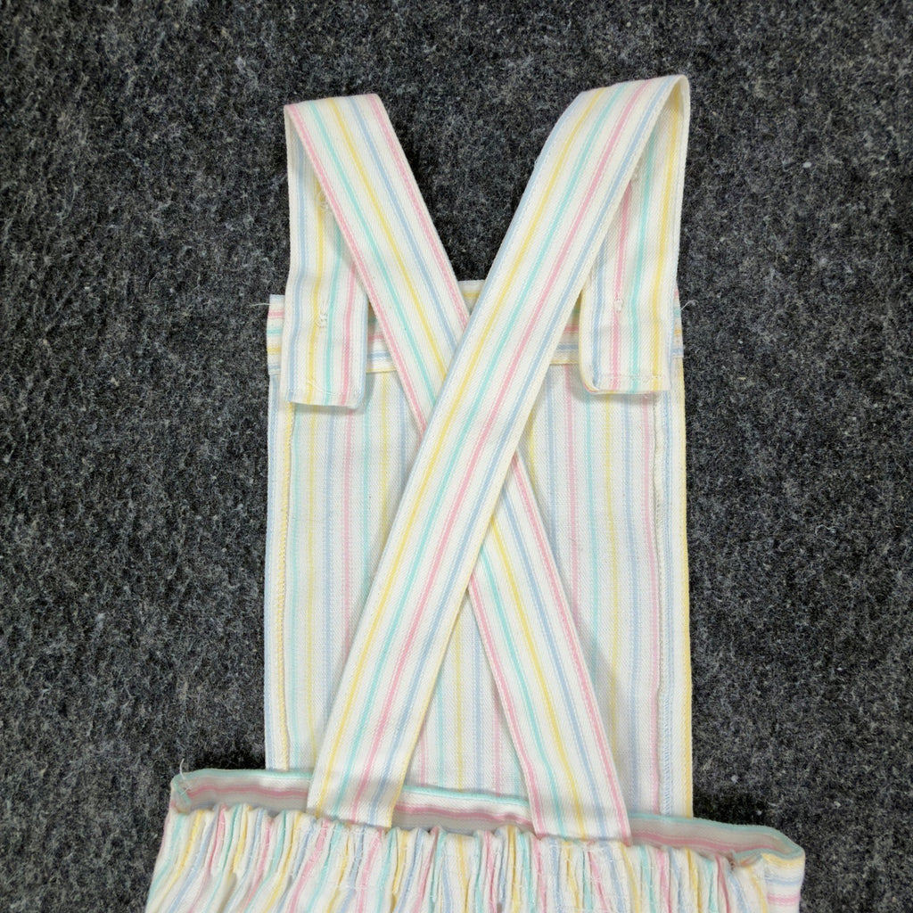 Maverick 1980s Vintage Striped Shortalls Girls 5 Pastel Multi NWT - take2supply