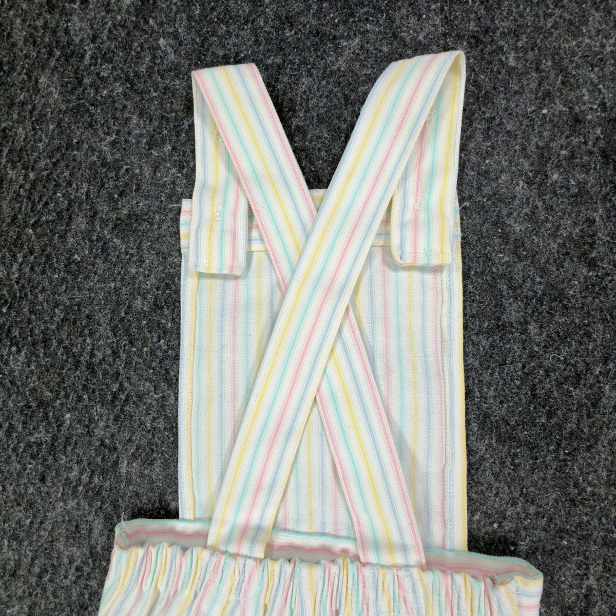 Maverick 1980s Vintage Striped Shortalls Girls 5 Pastel Multi NWT - take2supply