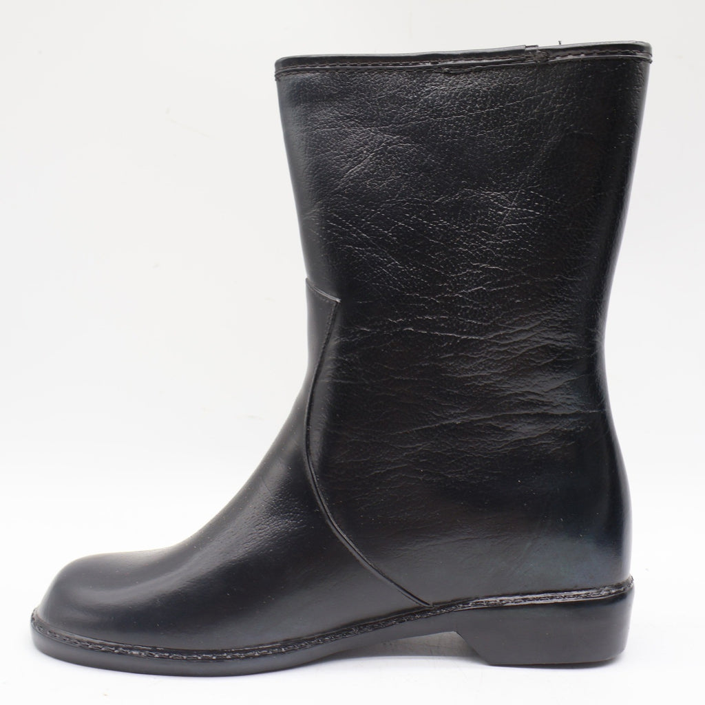 Red Ball Lynne T Boots Womens 6 Vintage 70s Black Rubber Waterproof Deadstock US - take2supply
