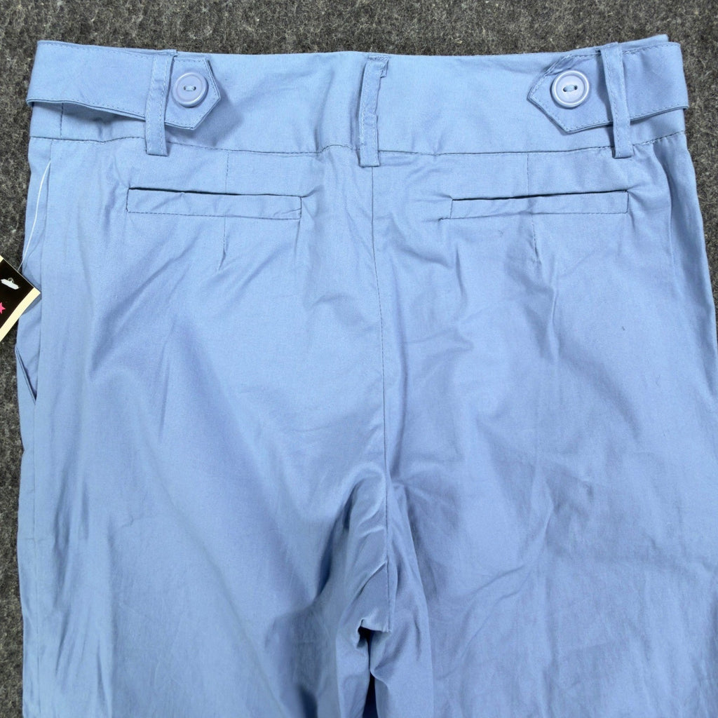 Amy Byer Y2K Bermuda Shorts Girls 12 Blue Cotton Stretch Cuffed New - take2supply