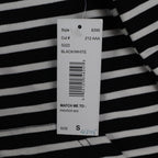 Links Womens S Black White Striped Full Zip Knit Jacket Stretch NWT - take2supply