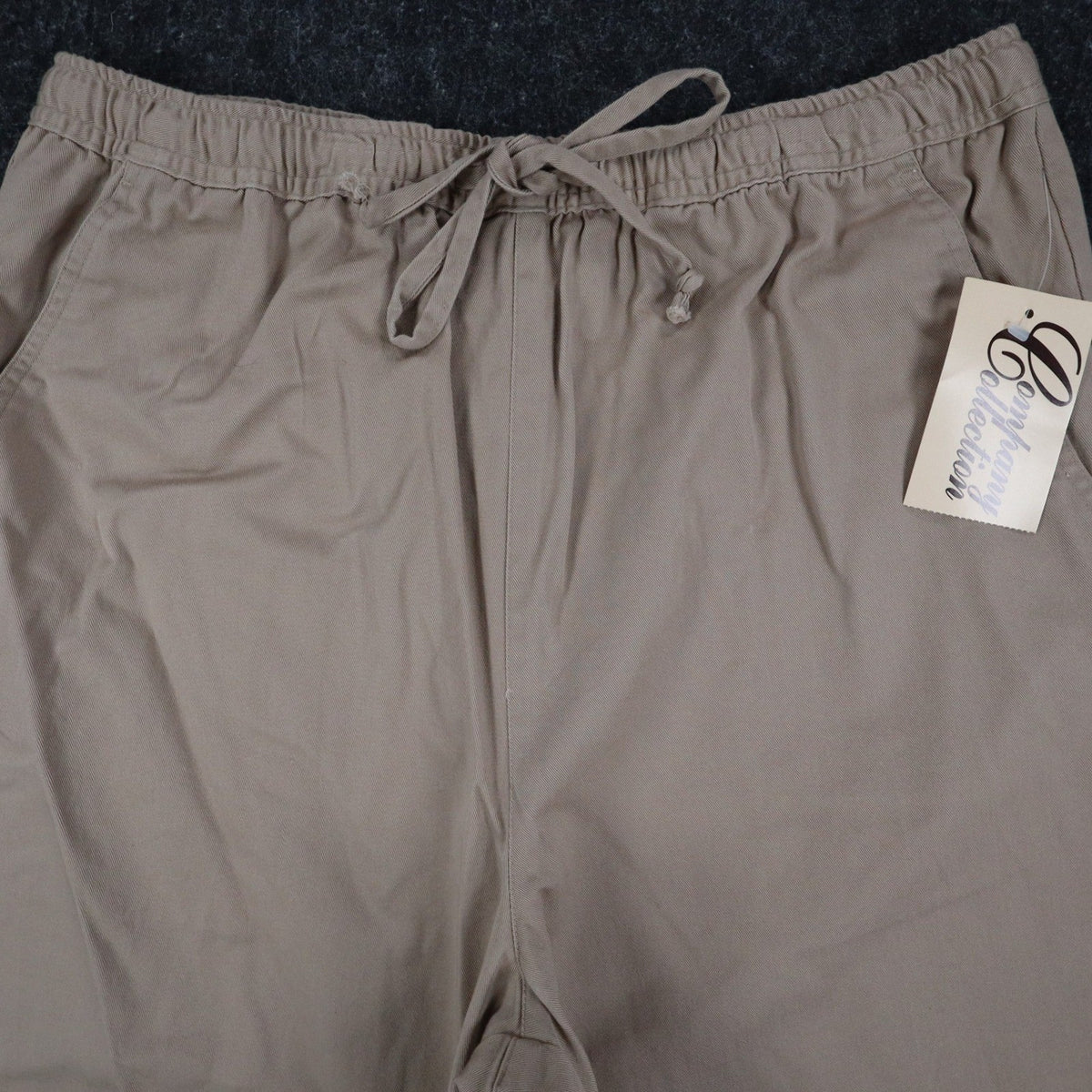 Company Collection Shorts Womens 8 Vintage 90s Khaki Cotton Twill Drawstring - take2supply