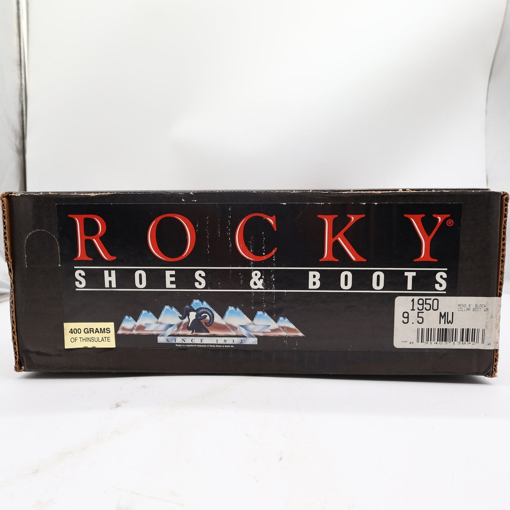Rocky 1950 8" Collar Boot Mens 9.5 Black Leather Waterproof Insulated NIB - take2supply