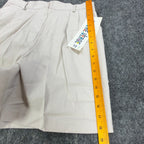 On The Verge Vintage 90s Pleated Shorts Womens 12 Beige Cotton NWT Made in USA - take2supply