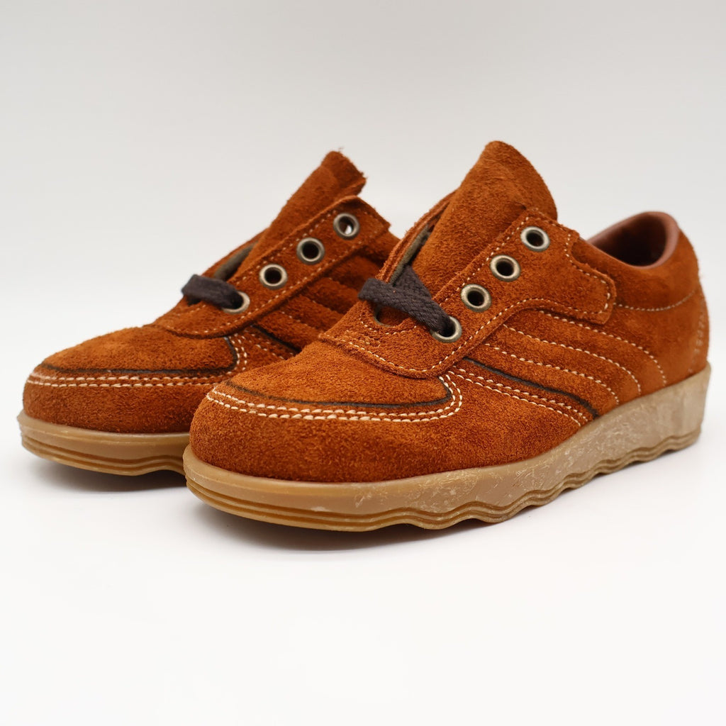 Walker Suede Oxford Shoes Mens 12.5D Vintage Deadstock Rust Brown Gum Sole 2646 - take2supply