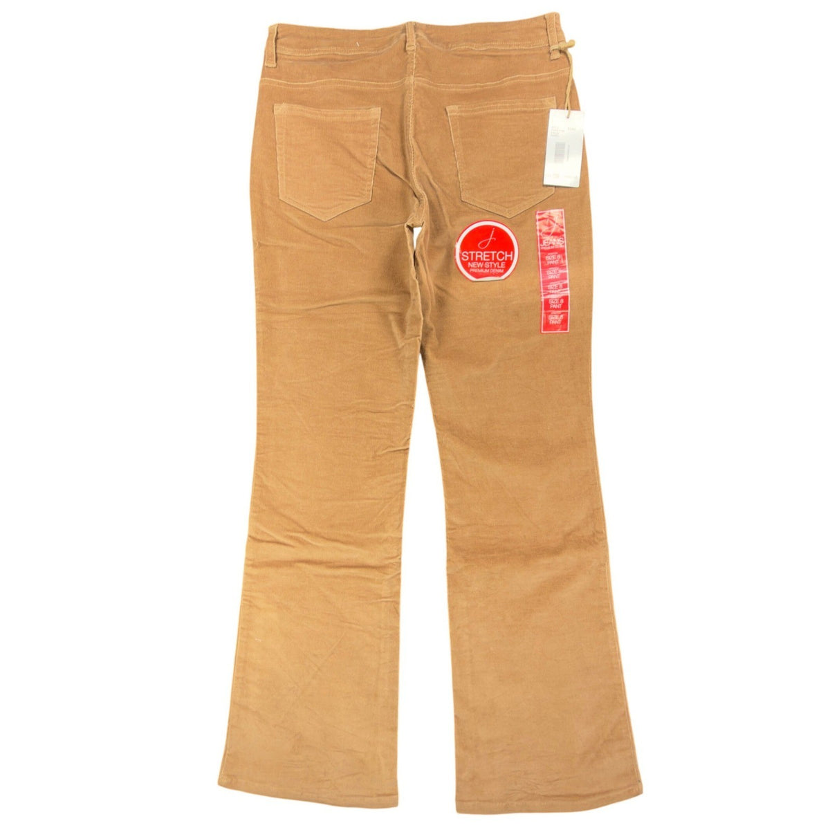 J. Jeans Corduroy Flare Pants Womens 8 Camel Tan Stretch Bootcut NWT C486 - take2supply