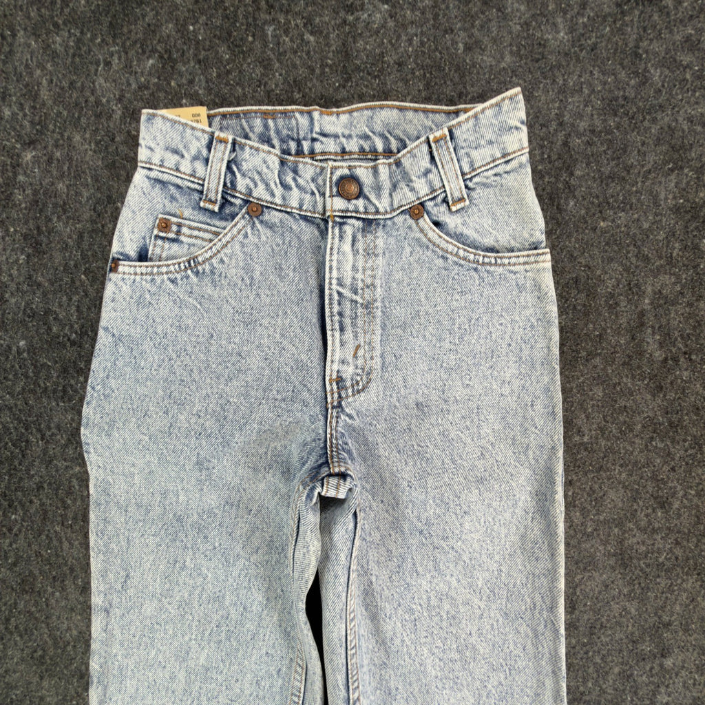 Levis 550 Jeans Boys 11 Slim Vintage 90s Light Acid Wash Denim Made in USA NWT - take2supply