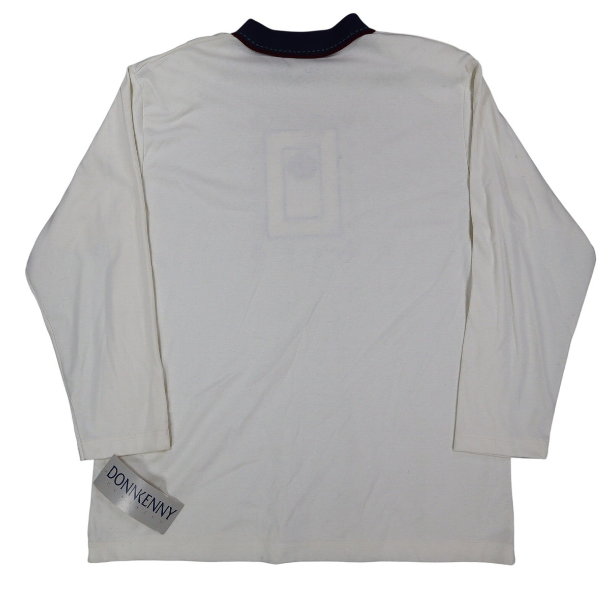 Donnkenny Classics Polo Shirt Womens XL Vintage 90s Ivory Rose Embroidered NWT - take2supply