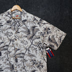 Bugle Boy Classics Button Up Shirt Mens XL Beige New Silk Rayon Tropical Floral - take2supply