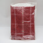 Van Heusen Shirt Mens Medium Red Plaid Short Sleeve Wrinkle Free Stain Shield - take2supply