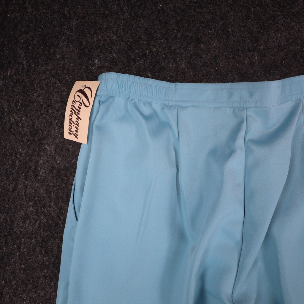 Company Collection Pants Womens 14 Vintage Blue Polyester Pleated Straight Leg - take2supply