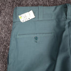 Montgomery Ward Work Pants Mens 32x28 Vintage 70s Teal Green Fortrel Deadstock - take2supply