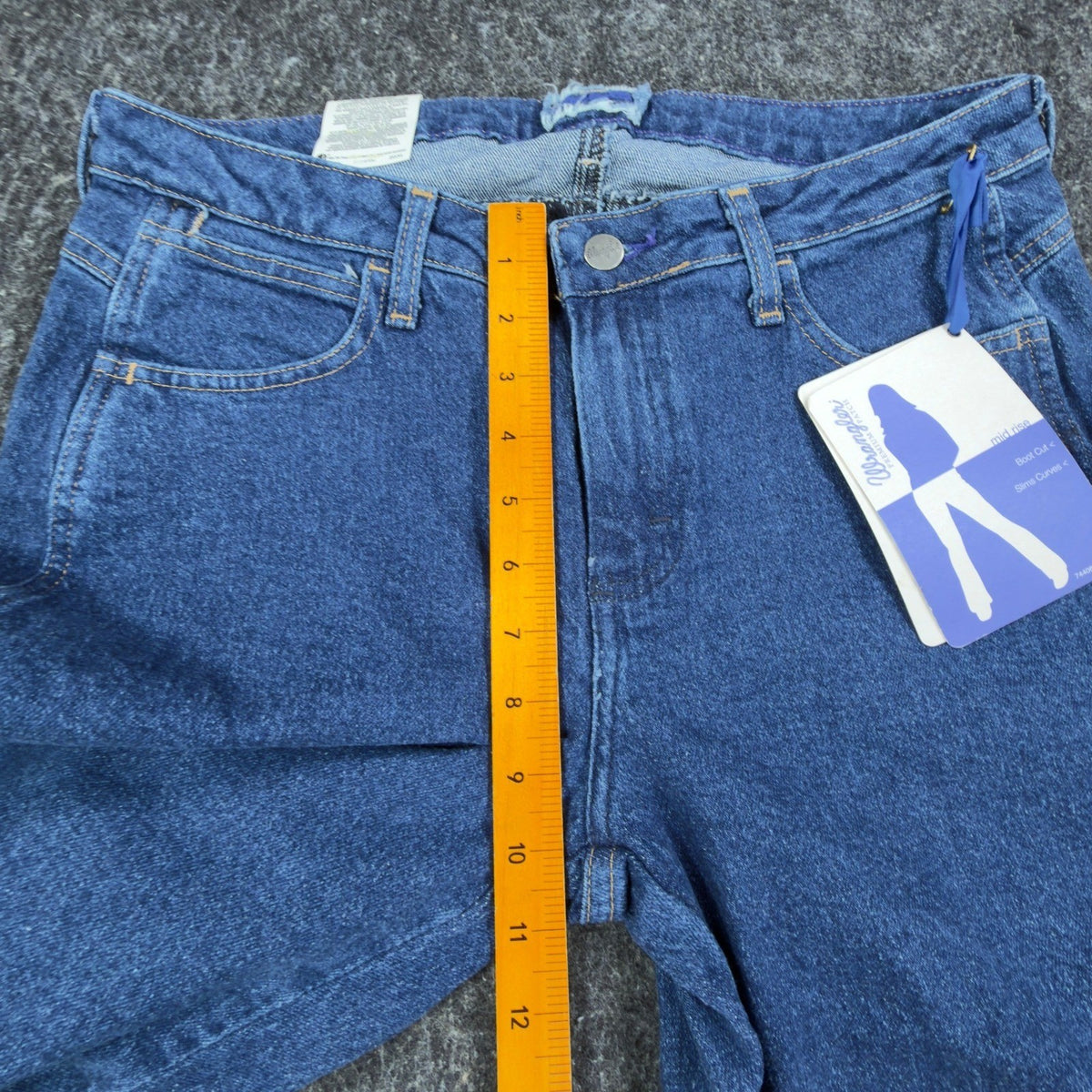 Wrangler Y2K Cowboy Cut Jeans Womens 9/10x34 Blue Denim Bootcut New C717 - take2supply