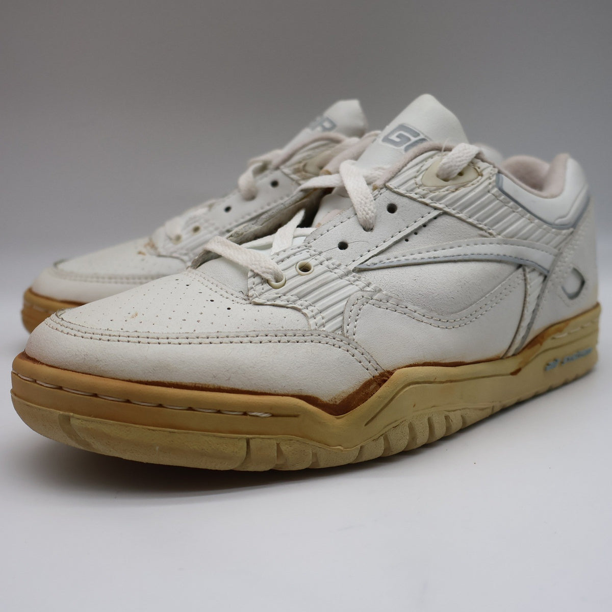 L.A. Gear Basketball Sneakers Women 7.5 Vintage 1990 White Leather Air System - take2supply