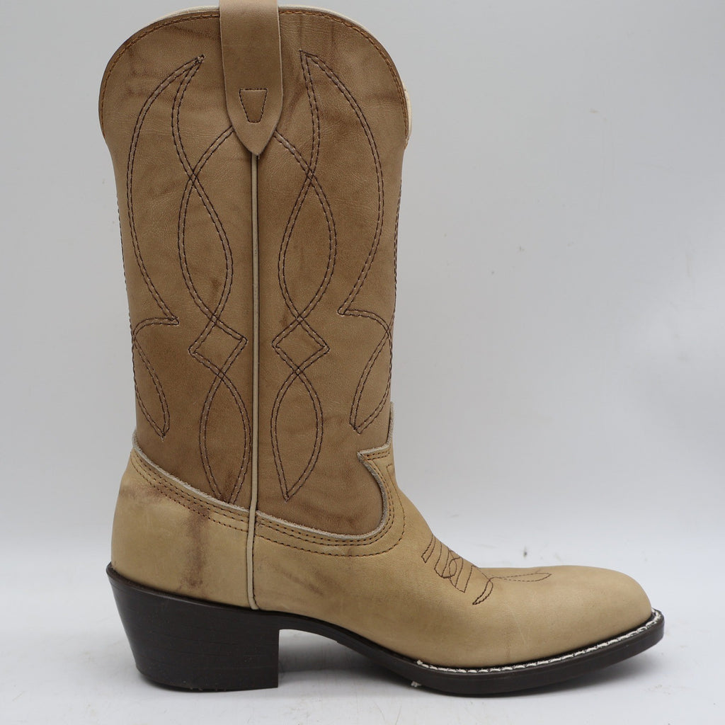 Laredo Western Boots Kids 4.5 D Vintage Natural Tan Leather Cowboy 28-01715 NAT - take2supply