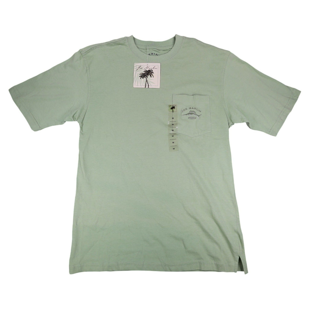 Joe Marlin Pocket T-Shirt Mens Medium Green Cotton Embroidered Logo JMKS-1869 - take2supply