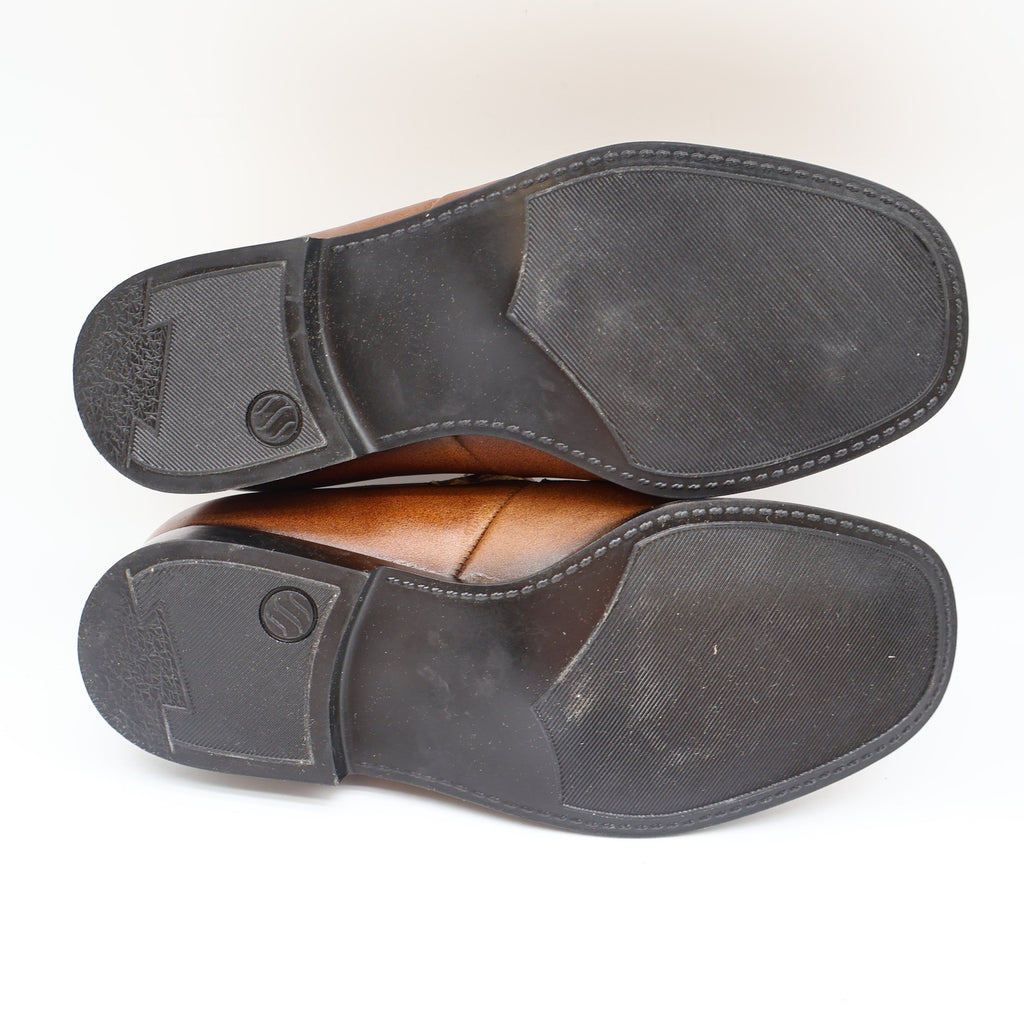 Young Explorers Lyons Monk Strap Shoes Boys 12.5 Vintage Deadstock Brown Leather - take2supply