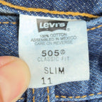 Levi's 505 Jeans Boys 11 Slim Blue Cotton Straight Vintage Y2K Deadstock - take2supply