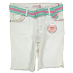 Levi's Y2K Denim Bermuda Shorts Girls 10 White Ramie Blend NWT - take2supply