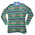 Cumberland Outfitters Vintage 90s Aztec Polo Mens Medium Green Cotton Denim C411 - take2supply