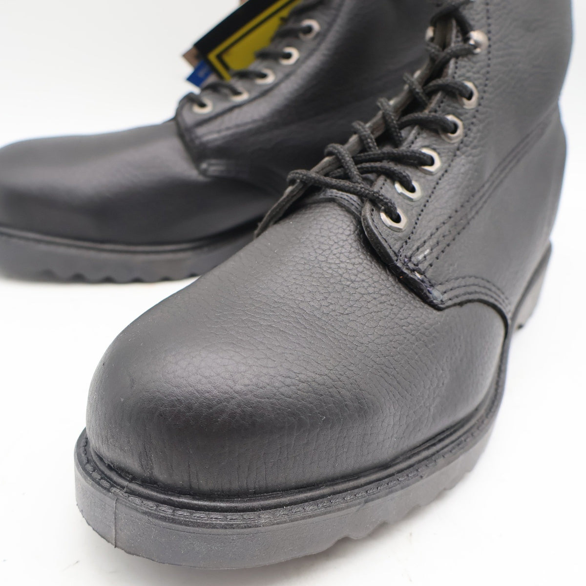Walker SafetyFirst Steel Toe Work Boots Mens 13 D Vintage 90s USA Black Leather - take2supply